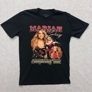 Mariah Carey Official Christmas Time Tour Merch 90s Collage T-Shirt Size Medium